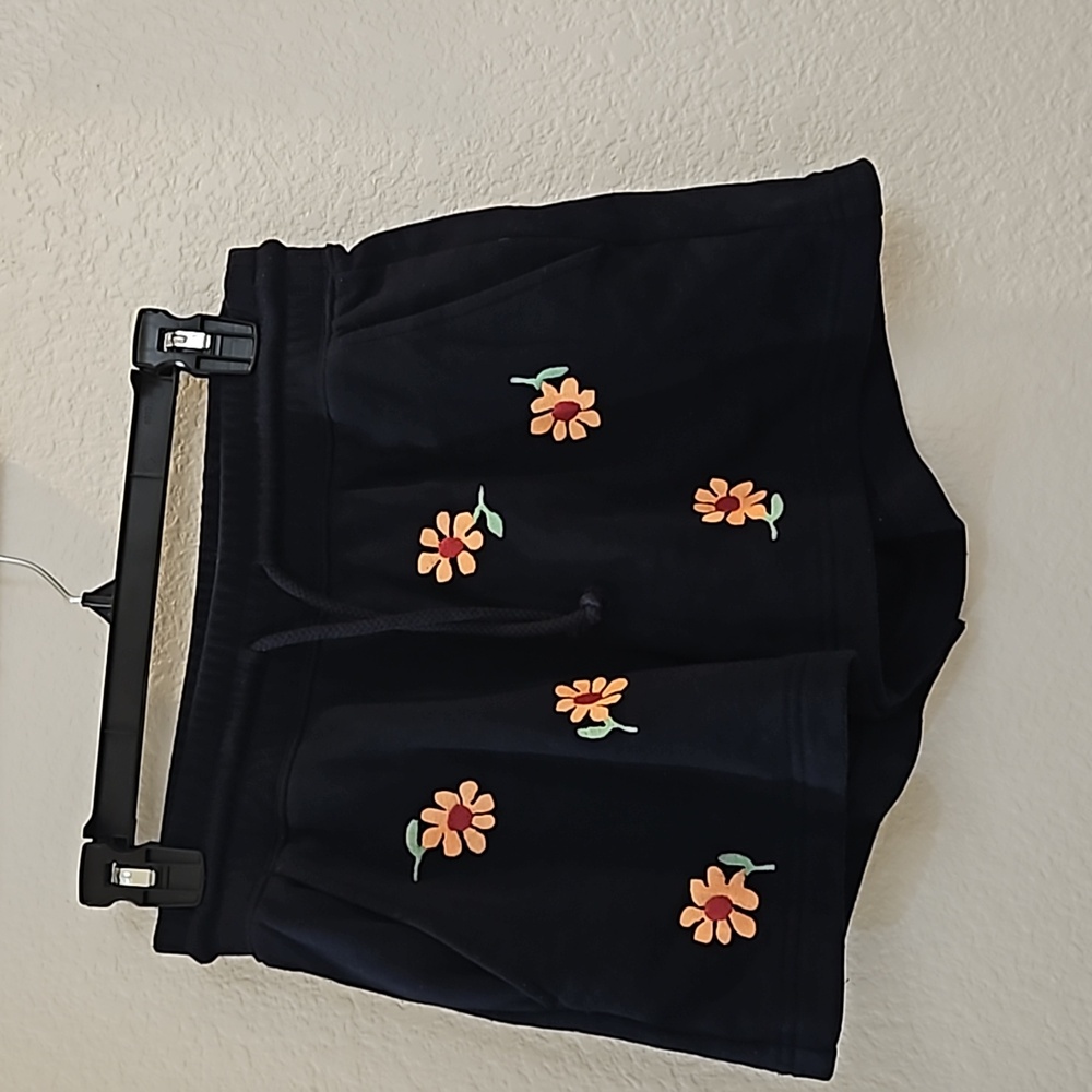 Navy flowered shorts